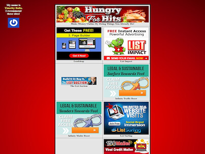 Hungry For Hits Splash Page